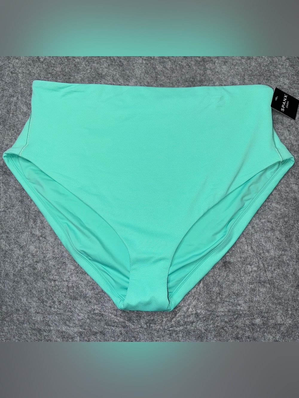 New Spanx Swim Bottoms 3X Pique Hi-Rise Shaping Cheeky Trop Turquoise NWT